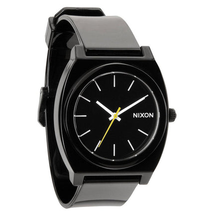 Nixon A119000 Men's The Time Teller P Black Dial Black Plastic Strap Watch ,