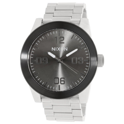 Nixon A3461762 Men's Corporal SS Gunmetal Dial Steel Bracelet Watch ,