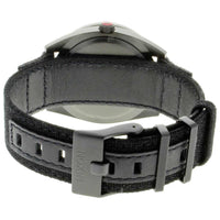 Nixon A355001 Men's The Rover Black Dial Black Canvas & Leather Strap Watch ,