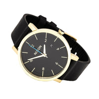 Nixon A945513 Men's Rollo Black Dial Black Leather Strap Watch ,