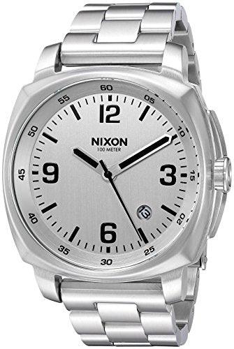 Nixon Men's Bracelet Watch - Charger Japanese Quartz Silver Dial Silver | A1072130 ,