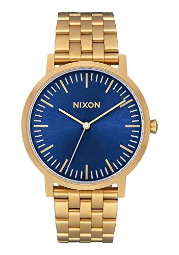 Nixon Men's Bracelet Watch - Porter Blue Dial Gold Tone Stainless Steel | A10572735 ,