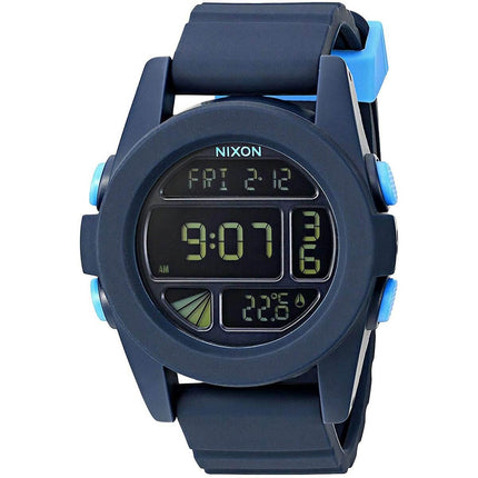 Nixon Men's Digital Watch - Unit Blue Rubber Strap | A1972224 ,