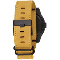 Nixon Men's Japanese Quartz Watch - Corporal Black Dial Brown Fabric Strap | A2432448 ,