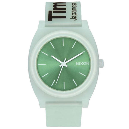 Nixon Men's Japanese Quartz Watch - Time Teller P Mint Green Rubber Strap | A1193171 ,