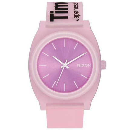 Nixon Men's Japanese Quartz Watch - Time Teller P Pink Dial Rubber Strap | A1193170 ,