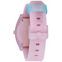 Nixon Men's Japanese Quartz Watch - Time Teller P Pink Dial Rubber Strap | A1193170 ,