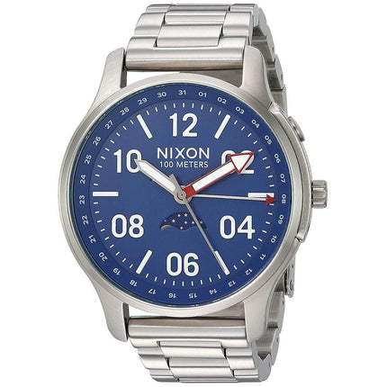 Nixon Men's Quartz Watch - Ascender Moon Phase Blue Dial Bracelet | A1208722 ,