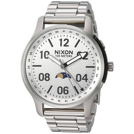 Nixon Men's Quartz Watch - Ascender Silver Tone Dial Bracelet | A12081920 ,