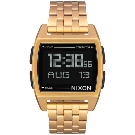 Nixon Men's Quartz Watch - Base Digital Dial Yellow Gold Bracelet | A1107502 ,