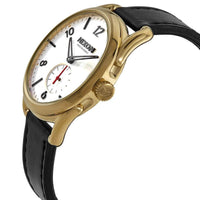 Nixon Men's Quartz Watch - C39 White Dial Yellow Gold Case Leather Strap | A4592226 ,