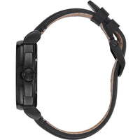 Nixon Men's Quartz Watch - Charger Black Dial Leather Strap Date Display | A1077001 ,