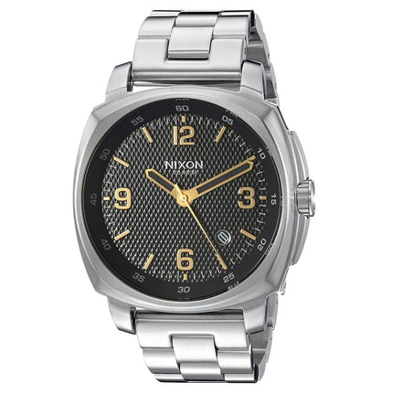 Nixon Men's Quartz Watch - Charger Black Dial Stainless Steel Bracelet | A10722730 ,