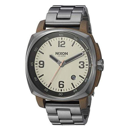 Nixon Men's Quartz Watch - Charger Cream Dial Stainless Steel Bracelet | A10722091 ,