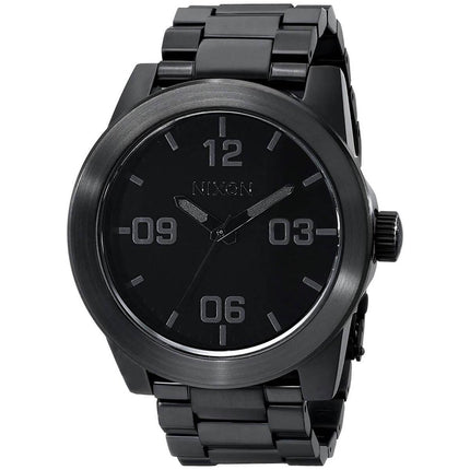 Nixon Men's Quartz Watch - Corporal SS Black Dial Stainless Steel Bracelet | A346001 ,