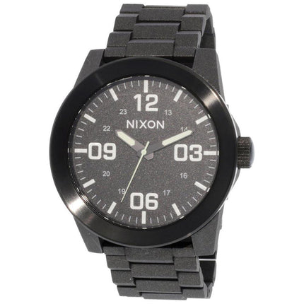Nixon Men's Quartz Watch - Corporal SS Black Stainless Steel Bracelet | A3462858 ,