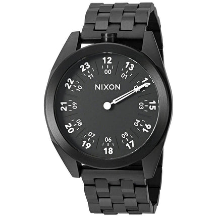 Nixon Men's Quartz Watch - Genesis Black Dial Stainless Steel Bracelet | A916632 ,