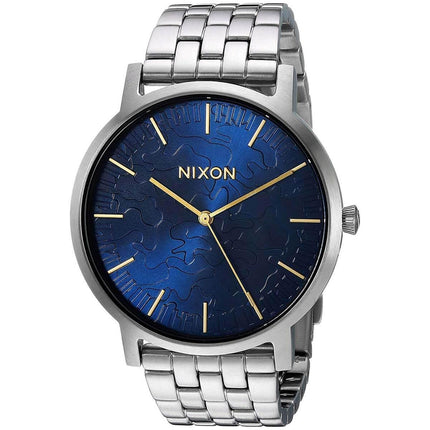 Nixon Men's Quartz Watch - Porter Blue Dial Silver Tone Bracelet | A10572733 ,