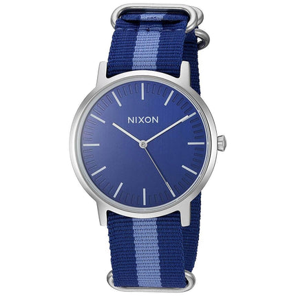 Nixon Men's Quartz Watch - Porter Nylon Navy Blue Dial Strap | A1059307 ,
