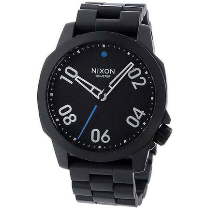Nixon Men's Quartz Watch - Ranger 40 Black Stainless Steel Bracelet | A468001 ,