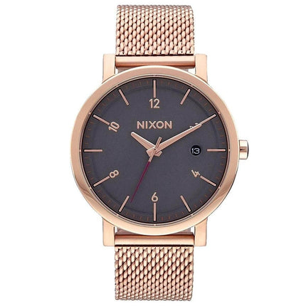 Nixon Men's Quartz Watch - Rollo 38 SS Rose Gold Tone Dial Mesh Bracelet | A10872449 ,