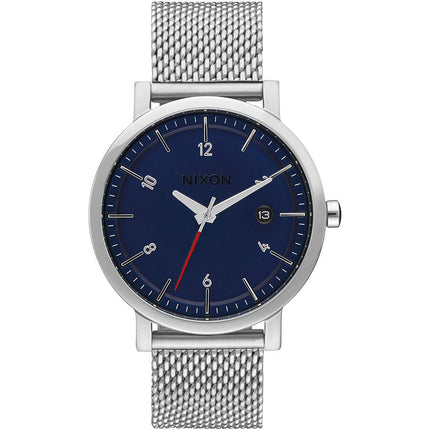 Nixon Men's Quartz Watch - Rollo Blue Dial Stainless Steel Mesh Bracelet | A1087307 ,