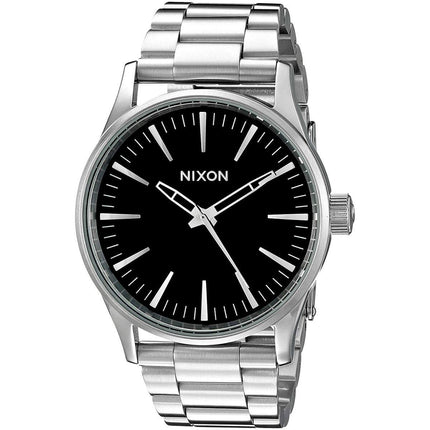 Nixon Men's Quartz Watch - Sentry 38 SS Black Dial Bracelet | A450000 ,