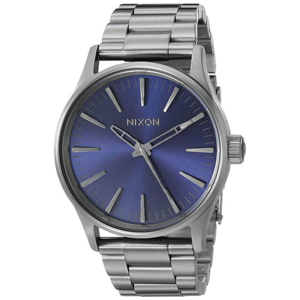 Nixon Men's Quartz Watch - Sentry 38 SS Gunmetal Bracelet | A4502065 ,
