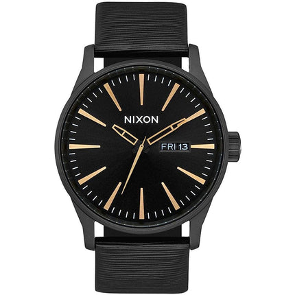 Nixon Men's Quartz Watch - Sentry Black Dial Strap Stainless Steel Case | A1052987 ,