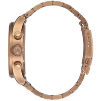 Nixon Men's Quartz Watch - Sentry Chrono Black and Rose Gold Dial Bracelet | A3861932 ,
