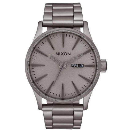 Nixon Men's Quartz Watch - Sentry Grey IP Stainless Steel Bracelet | A3563166 ,