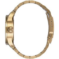 Nixon Men's Quartz Watch - Sentry Pink Dial Yellow Gold Bracelet | A4502360 ,