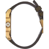 Nixon Men's Quartz Watch - Sentry Silver Tone Dial Calfskin Leather Strap | A1052496 ,