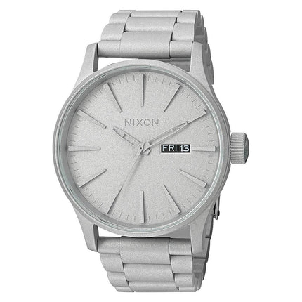 Nixon Men's Quartz Watch - Sentry SS White Dial Bracelet | A3562339 ,