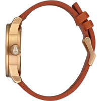 Nixon Men's Quartz Watch - Sentry White Dial Brown Calfskin Leather Strap | A1052621 ,