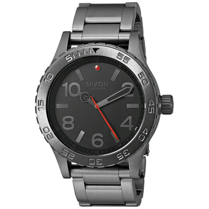 Nixon Men's Quartz Watch - The 46 Black Dial Stainless Steel Bracelet | A916632 ,