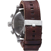 Nixon Men's Quartz Watch - The 51-30 Chronograph Black Dial Brown Strap | A1242064 ,