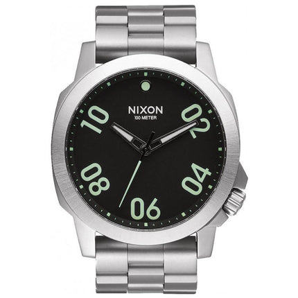 Nixon Men's Quartz Watch - The Ranger 45 SS Black Dial Bracelet | A521000 ,