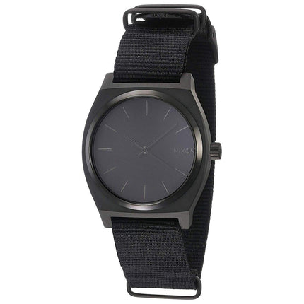 Nixon Men's Quartz Watch - Time Teller Black Dial Black Nylon Strap | A0451028 ,