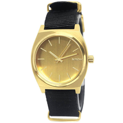 Nixon Men's Quartz Watch - Time Teller Black Nylon Strap | A045513 ,