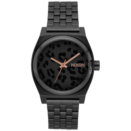 Nixon Men's Quartz Watch - Time Teller Cheetah Print Black Dial Bracelet | A0452125 ,