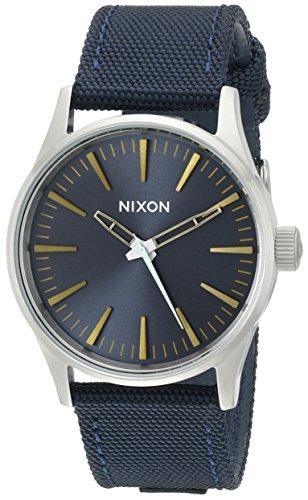 Nixon Men's Strap Watch - Sentry 38 Blue Dial Nylon & Leather | A4262076 ,