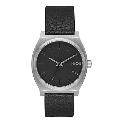 Nixon Men's Strap Watch - Time Teller Quartz Black Dial Black Leather | A0452788 ,