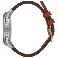 Nixon Men's Watch - C45 Grey Dial Silver Tone Case Brown Leather Strap | A4652064 ,