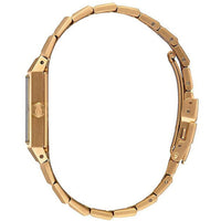 Nixon Quartz Watch - Ticket Black Dial Yellow Gold Steel Bracelet | A1262510 ,