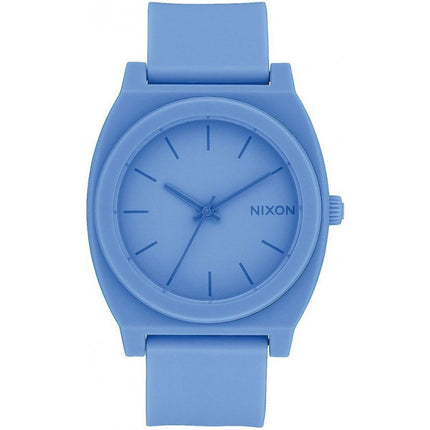 Nixon Unisex Japanese Quartz Watch - Time Teller P Blue Dial Rubber Strap | A1192286 ,