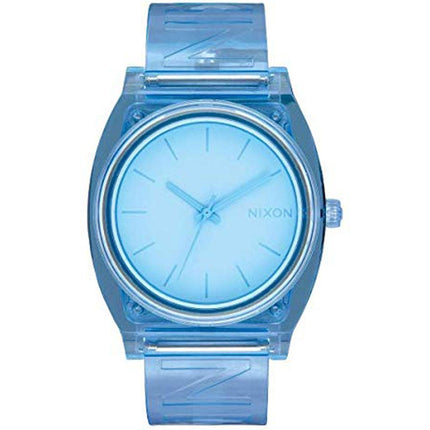 Nixon Unisex Japanese Quartz Watch - Time Teller P Transparent Blue Strap | A1193143 ,