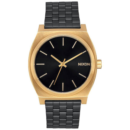 Nixon Unisex Quartz Watch - Time Teller Black Dial Stainless Steel Bracelet | A0451604 ,