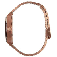 Nixon Unisex Watch - Time Teller Black Dial Rose Gold Steel Bracelet Quartz | A0452598 ,