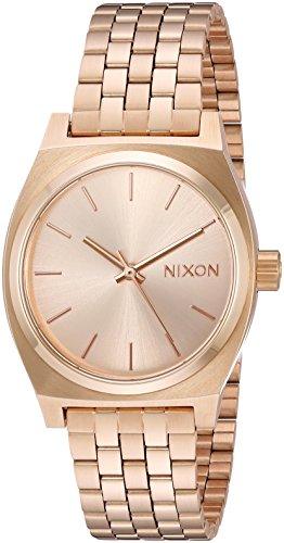 Nixon Women's Bracelet Watch - Medium Time Teller Quartz Gold Dial Gold | A1130502 ,